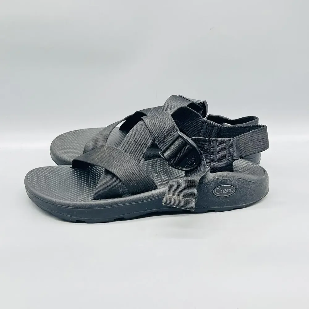 Chaco Sandals Mens 10 Black Adjustable Strap Slip On Sport Hiking Outdoor Shoes